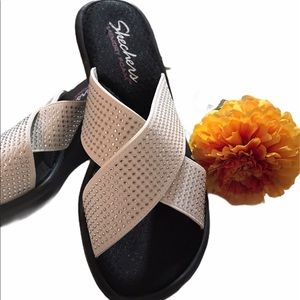 Sketchers Memory Foam Sparkle Wedge